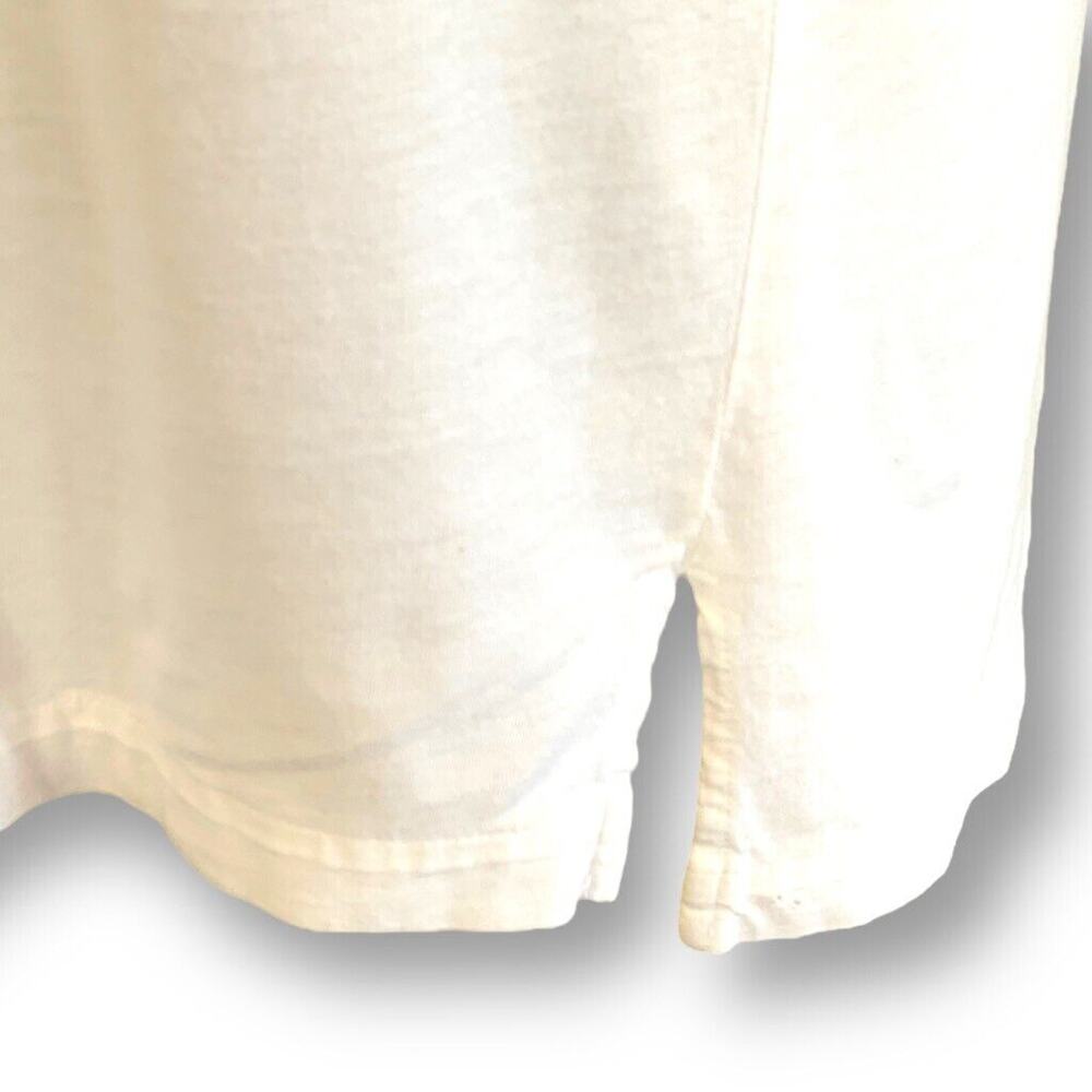 Vintage Ellesse Golf Polo Scenic Print White Mercerized Cotton Shirt Abstract - Picture 4 of 10